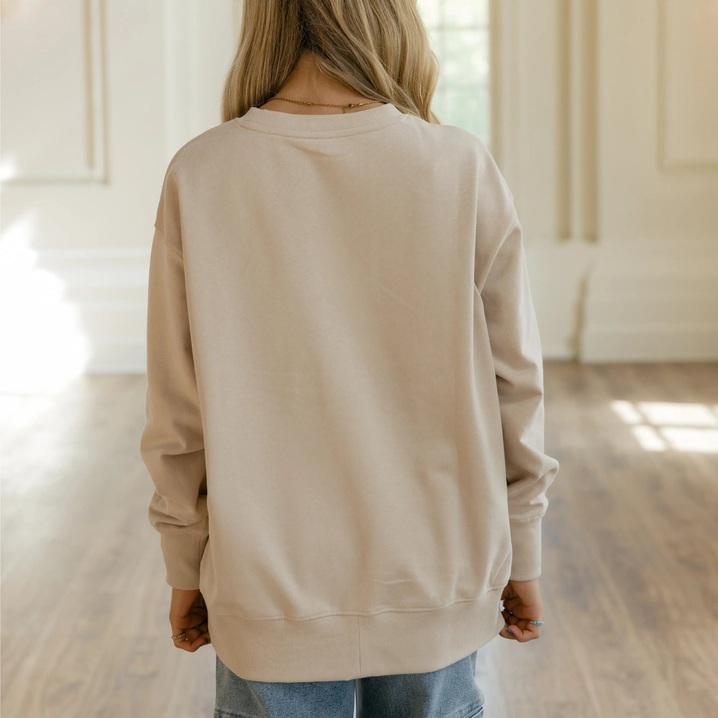 "99" Oversized Crew-Neck Sweatshirt