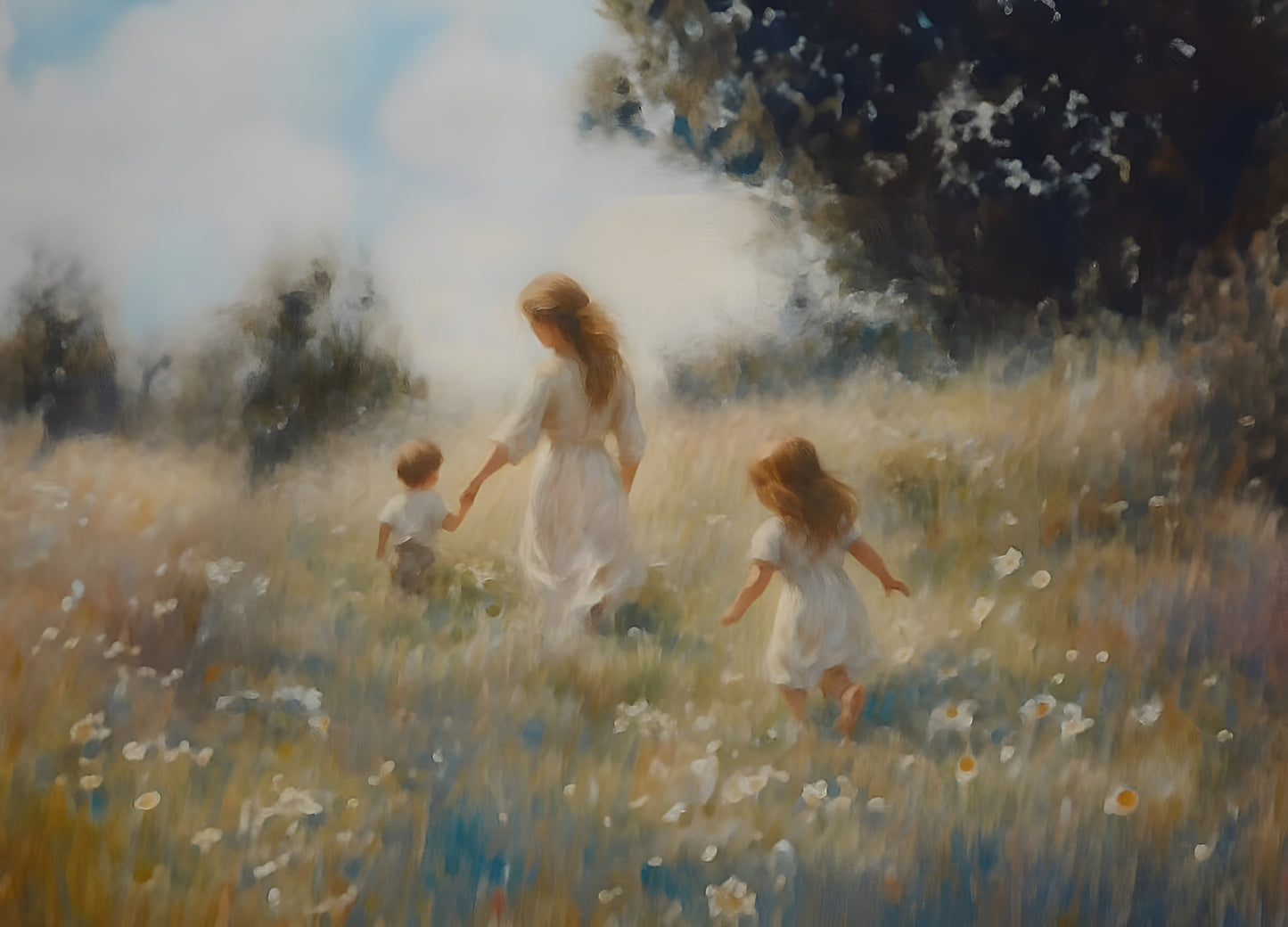 Mommy and Me, 2 Brunettes - Print