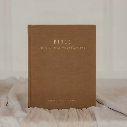 Walnut Leather Bible