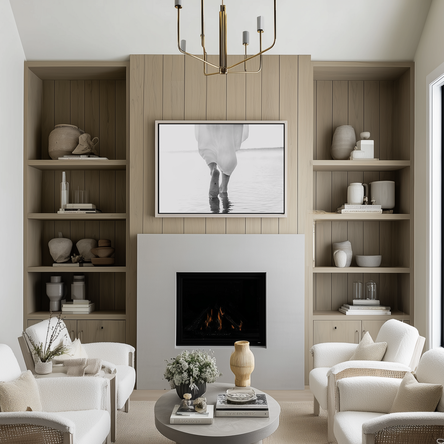 Walking On Water B&W - Canvas