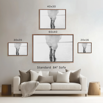 Walking On Water B&W - Canvas