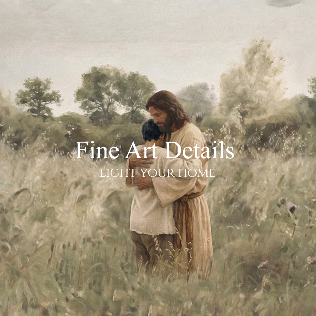 His Embrace - Black Hair Boy - Print