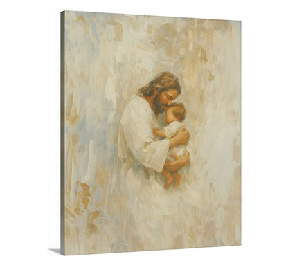 Safe in His Arms, Boy - Canvas