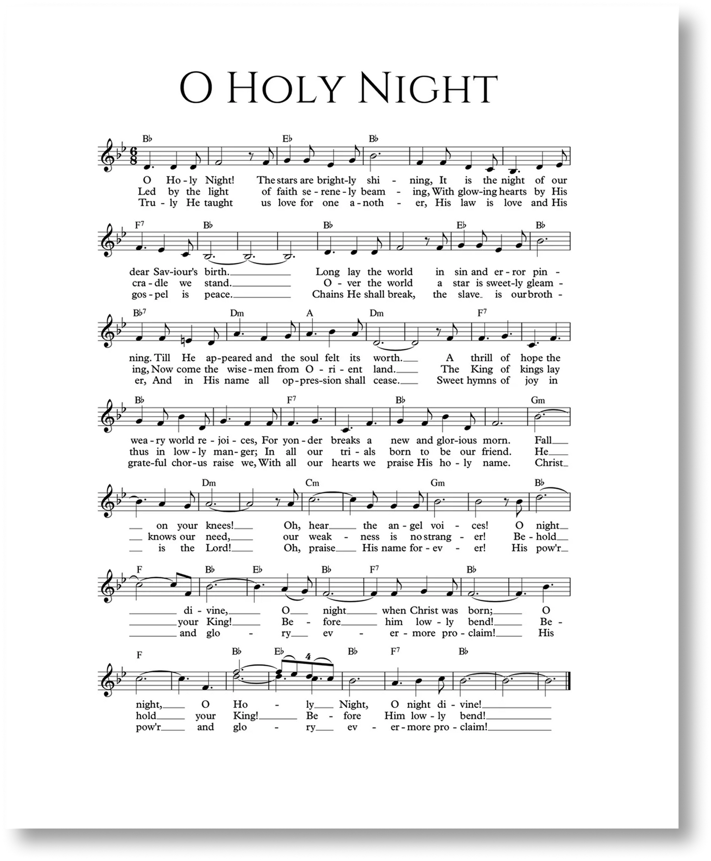 O Holy Night - Print