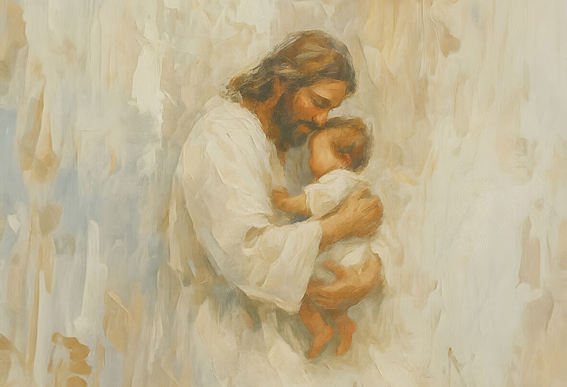 Safe in His Arms, Boy - Print