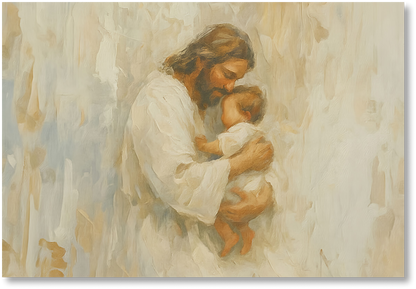 Safe in His Arms, Boy - Print