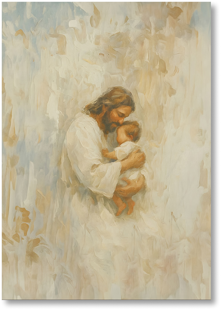 Safe in His Arms, Boy - Print