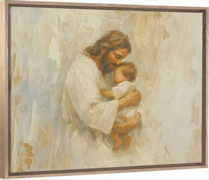 Safe in His Arms, Boy - Canvas