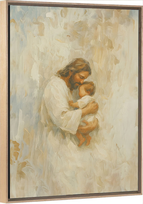 Safe in His Arms, Boy - Canvas