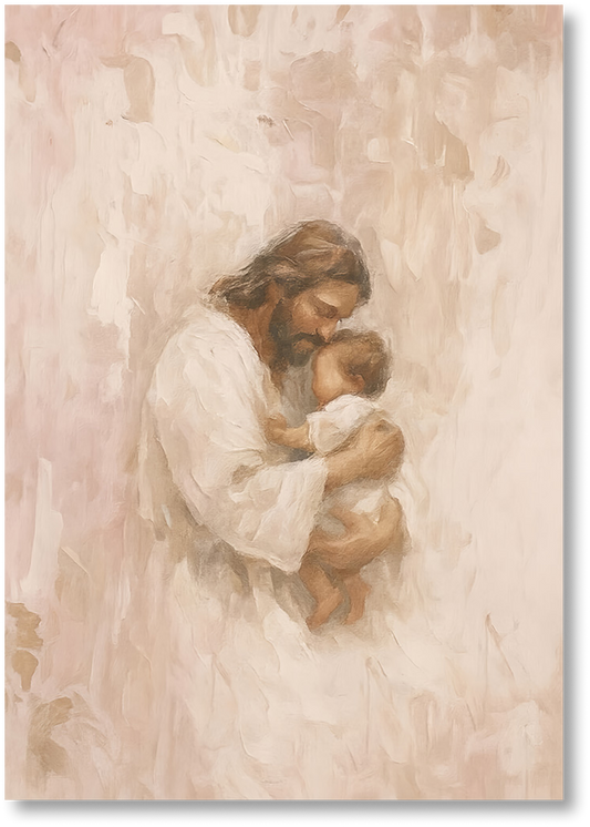 Safe in His Arms, Girl - Print