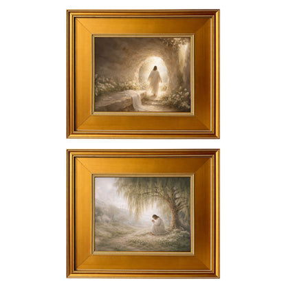 Set of 2 Framed Prints | Easter – Alive Again & Garden or Gethsemane