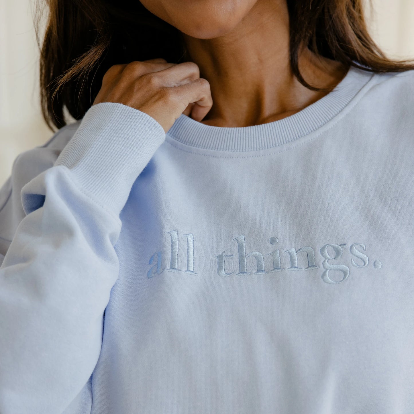 "All Things" Oversized Crew-Neck Sweatshirt