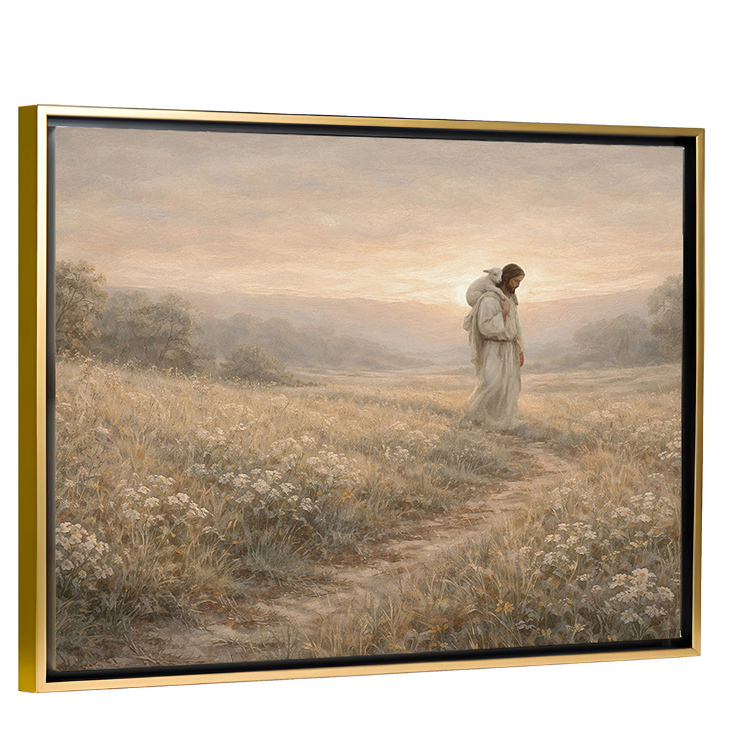 Along the Narrow Path - Gold Framed Canvas