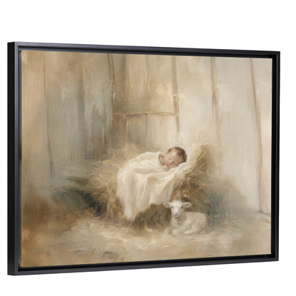 Loin dans une mangeoire - Toile