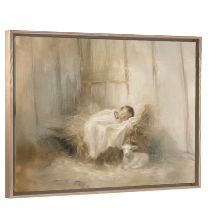 Loin dans une mangeoire - Toile