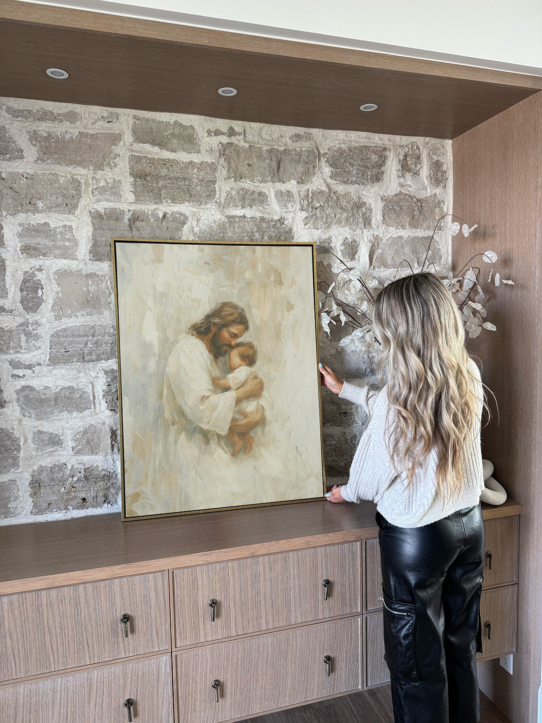 Safe in His Arms, Boy - Canvas