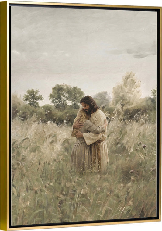His Embrace - Blonde Girl - Canvas