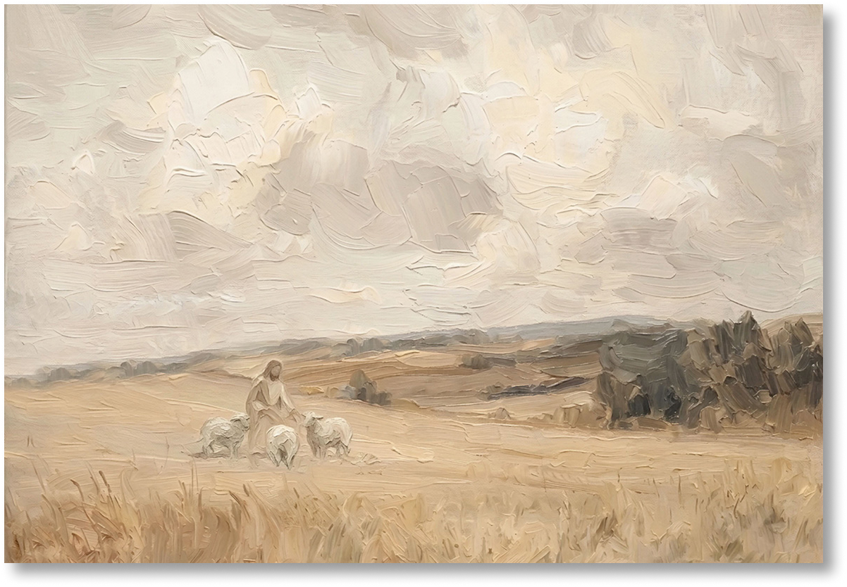 His Flock - Print