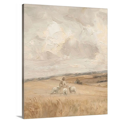 His Flock - Canvas