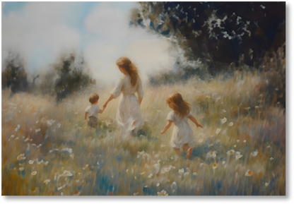 Mommy and Me, 2 Brunettes - Print