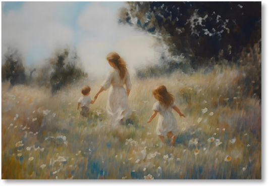 Mommy and Me, 2 Brunettes - Print