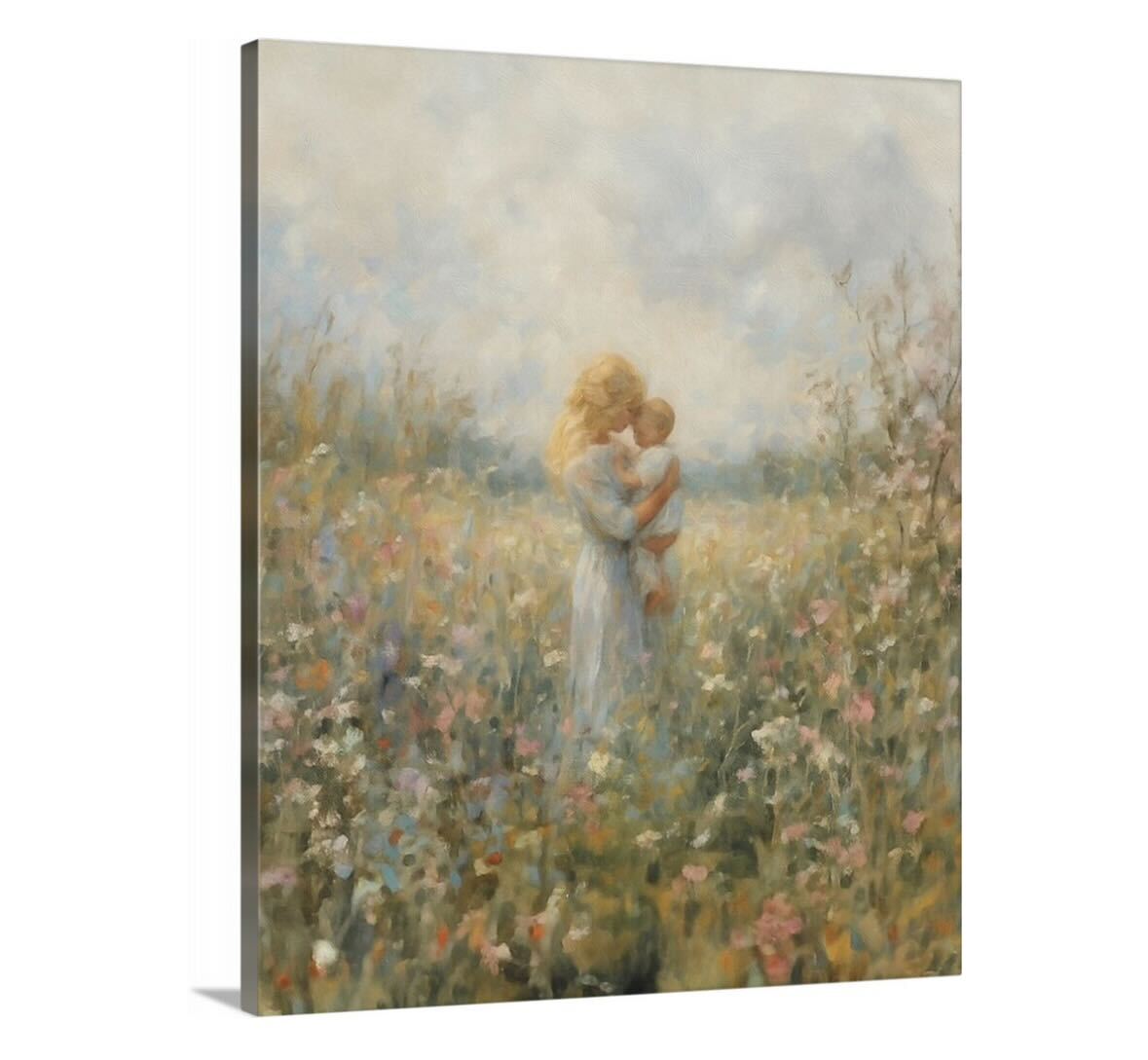 Mommy and Me, Blonde Hair - Canvas