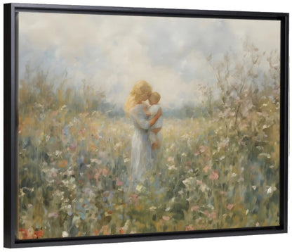 Mommy and Me, Blonde Hair - Canvas