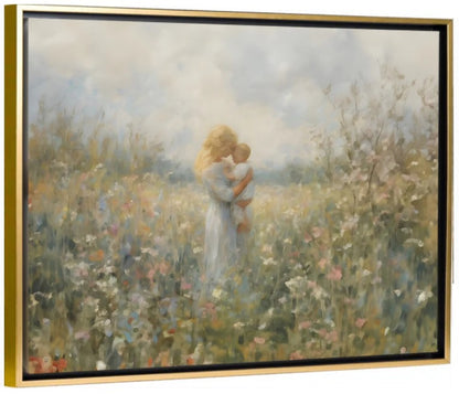 Mommy and Me, Blonde Hair - Canvas