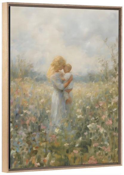 Mommy and Me, Blonde Hair - Canvas