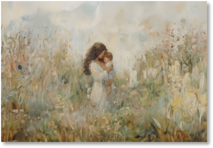 Mommy and Me, Dark Brown Hair - Print