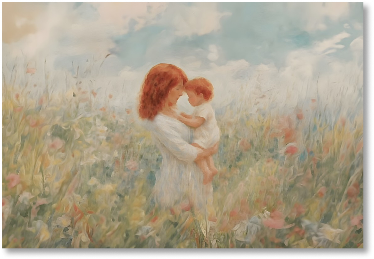 Mommy and Me, Red Hair - Print