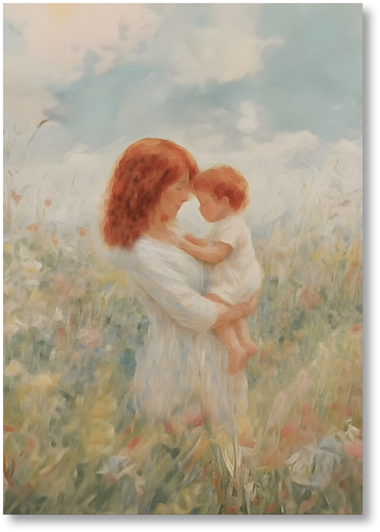 Mommy and Me, Red Hair - Print