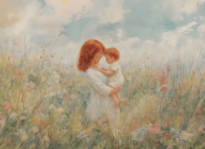 Mommy and Me, Red Hair - Print