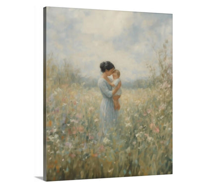 Mommy and Me, Short Black Hair - Canvas