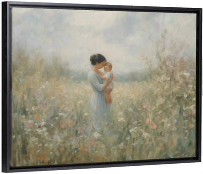 Mommy and Me, Short Black Hair - Canvas