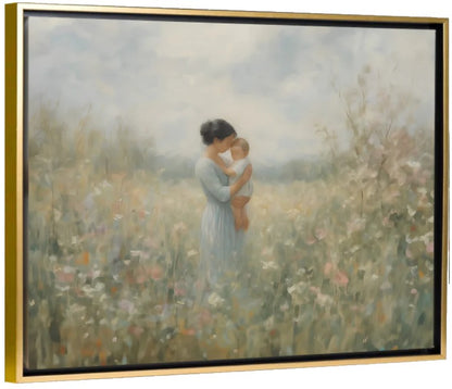 Mommy and Me, Short Black Hair - Canvas