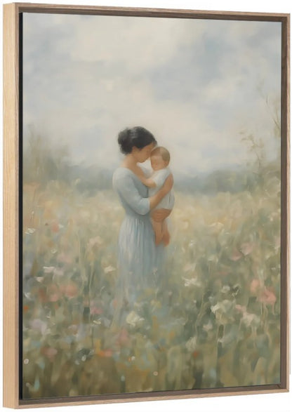 Mommy and Me, Short Black Hair - Canvas