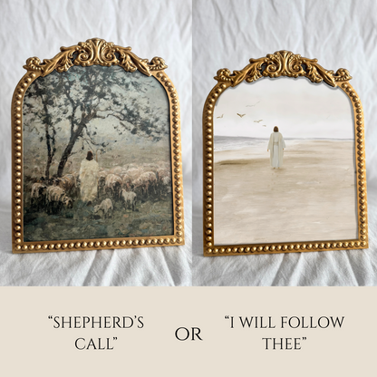 Medium Vintage Floral Gold Frame -  9.5x11