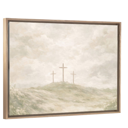 Redeemed - Light Wood Framed Horizontal Canvas