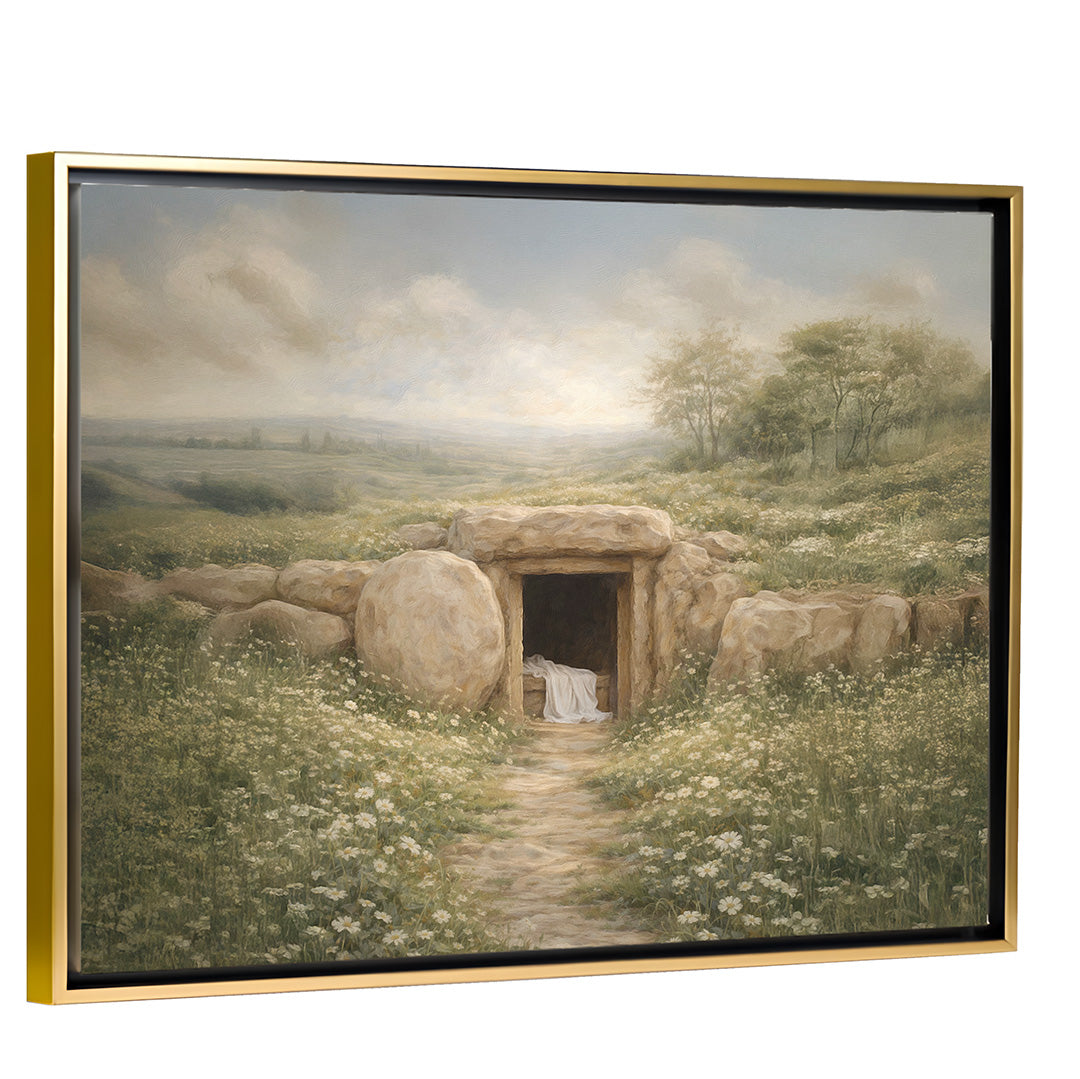 Risen in Glory - Gold Framed Canvas