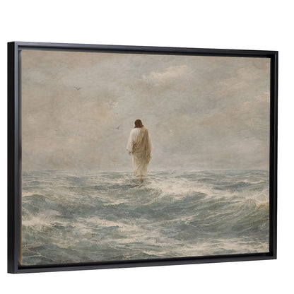 Safe with Him - Black Framed Canvas