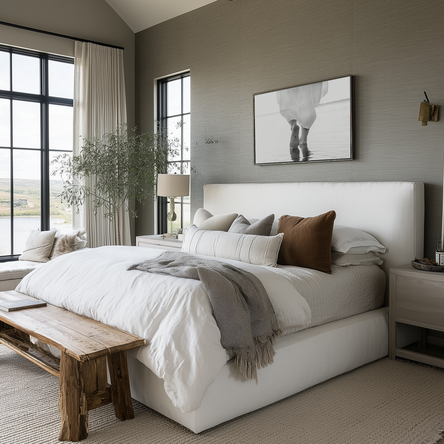 Walking On Water B&W - Canvas