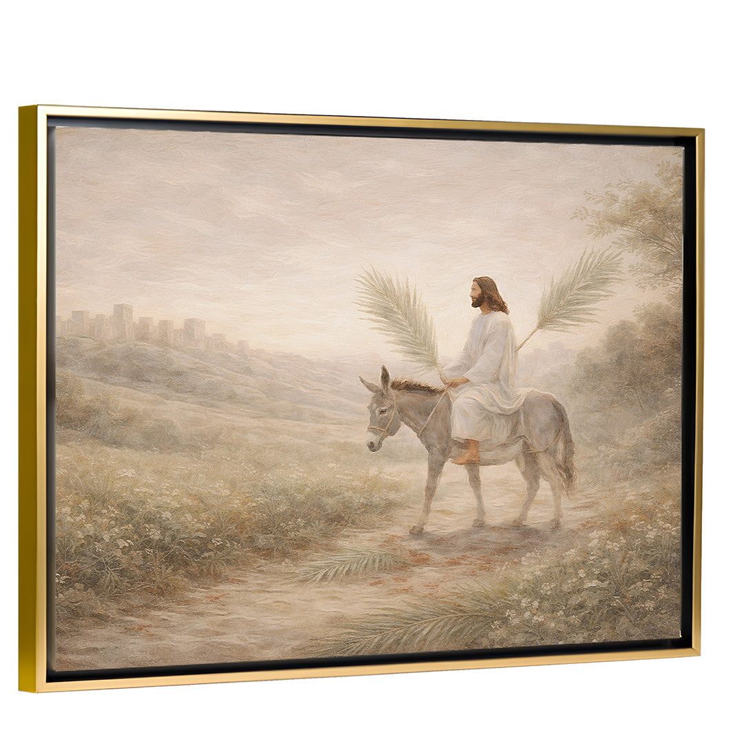 The Humble King - Gold Framed Horizontal Canvas