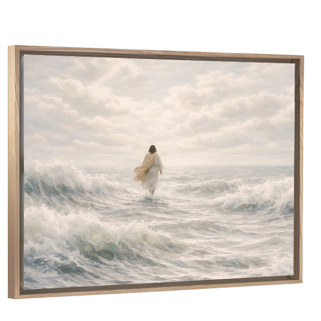 Unshaken - Light Wood Framed Horizontal Canvas