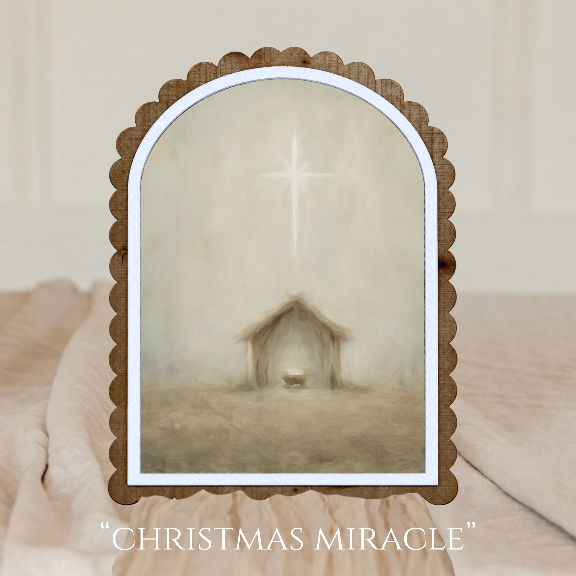 Scalloped Arch Wooden Frame - 10x14
