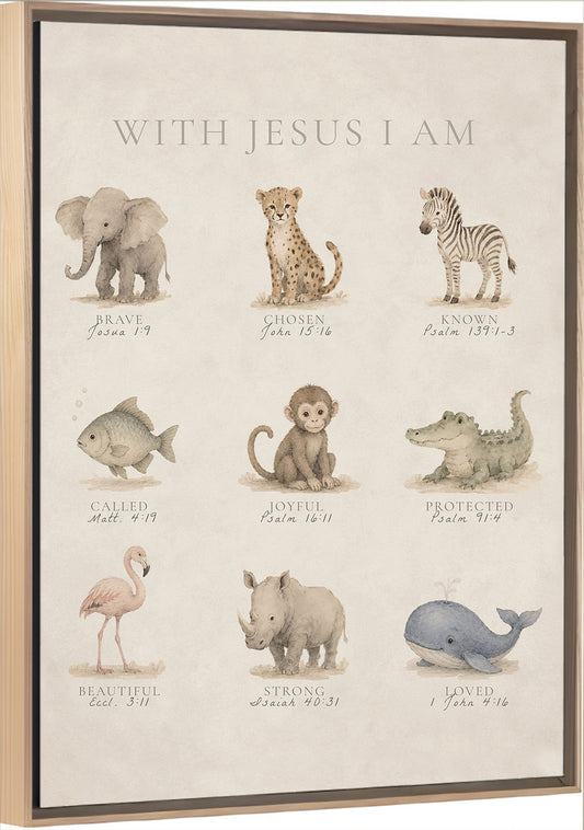 With Jesus I Am… - Canvas