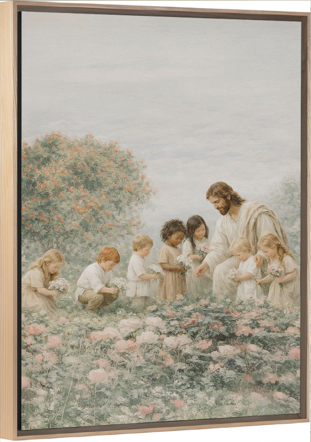 You Are Mine - Light Wood Framed Vertical Canvas